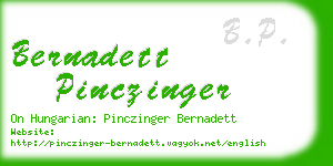 bernadett pinczinger business card